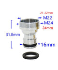 Brass Hose Quick Connector Kit 20 Piece Set M22 M24 One Half Inch Three Quarter Inch One Inch Threaded Adapters For Garden Faucet Irrigation No Sweat Easy Install Plug And Play, M22/M24 adapter with washer