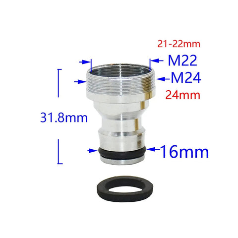 Brass Hose Quick Connector Kit 20 Piece Set M22 M24 One Half Inch Three Quarter Inch One Inch Threaded Adapters For Garden Faucet Irrigation No Sweat Easy Install Plug And Play, M22/M24 adapter with washer