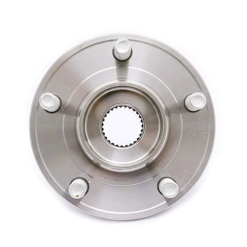 Heavy Duty Front And Rear Wheel Hub Bearing Assembly For Ford Fusion And Lincoln Mkz, top view with mounting bolts and central spline.