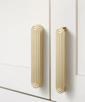 Tough As Nails Gold Cabinet Pulls Five Inch Hole Center Slick Zinc Alloy Drawer Handles For Kitchen Bedroom Closet Upgrade Easy Peasy Mount Solid Build 10 Pack on white cabinets.