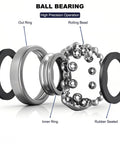 Front view of Amazon 10-pack 6204-2RS deep groove ball bearings, 20x47x14 mm, double rubber seal, pre-lubricated