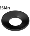 Black Conical Belleville Cup Washer made from 65Mn steel, part of a 3/8 inch high strength 20 pack, focus on one washer.