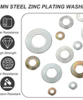 M8 Belleville Spring Washers 8x16x1.4mm 65Mn Steel Yellow Zinc displayed highlighting wear and rust resistance.