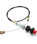 Precision 6 ft vernier adjustable throttle cable with red locking knob for small engines, go-karts, workshop equipment; dual ball lock.