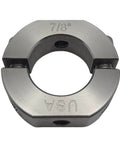 7/8" (0.875") Bore Mountable Two-Piece Clamping Shaft Collar in 303 Stainless Steel - Made in USA