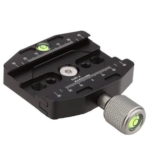 70mm Quick Release Clamp For Arca Swiss Style Plates Compatible With Tripod CNC anodized aluminum with bubble level