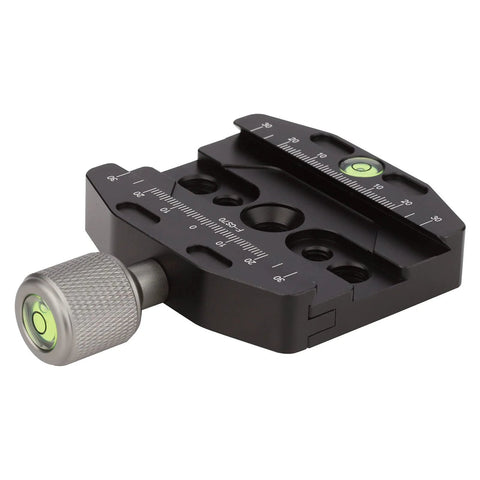 70mm Quick Release Clamp For Arca Swiss Style Plates with CNC Anodized Aluminum, Bubble Level, Knob Lock, Tripod Compatible