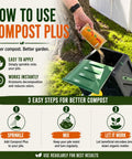 Person using 100X Concentrated Compost Starter And Accelerator For Bins Tumblers And Piles Odor Control And Fast Decomposition