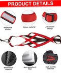 Versatile Dog Pulling Harness For Sled And Exercise Adjustable Waterproof Pro Harness For Bikejoring And Skijoring Red Size M details