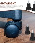 Top Shelf Office Chair Replacement Casters 10 Pack Of Tough As Nails Nylon And Alloy Steel Wheel Glides With High Legs for fast installation.