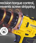 Detail of Workhorse 20V Cordless Drill Set With Brushless Motor showing precision torque control with 25+1 clutch settings.