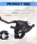 Dimensions of Left And Right Bike Brake Levers Shifter Set For 21 Speed Mountain Bikes 3x7 With Gear Indicator and Cables