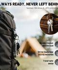 Mini Titanium Infinity Pencil Inkless Writing Tool With Graphite Tip 2.32 Inch Open Length Keychain on backpack