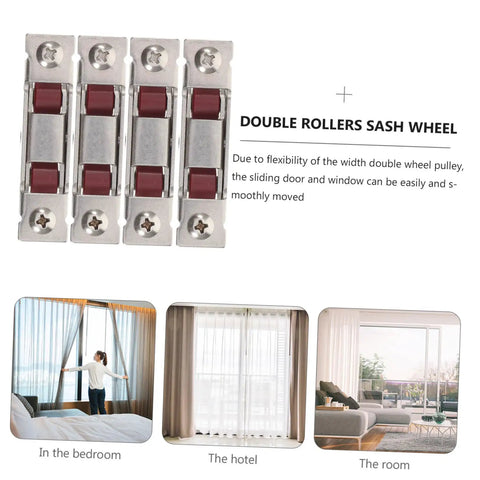 12 Pack Rock Solid Sliding Door And Window Sash Pulleys Featuring Double Wheel Rollers Easy Install Replacement Hardware for smooth gliding rollers