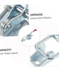 2 Pack Heavy Duty Adjustable Toggle Latch Clamp With 2183 Lb Holding Capacity Quick Release Hasps Galvanized Iron Anticorrosive Finish For Jig And Tool Setup Storage Cases Outdoor Gear, close-up