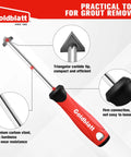 Pro Grade Grout Removal Tool With Replacement Carbide Tip Caulking Remover And Scraper With Soft Grip Handle for tile cleaning