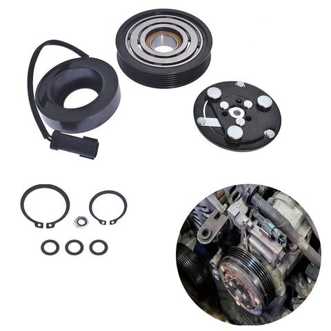 Slick Swap AC Compressor Clutch Kit With Solid Build Pulley And Tight Seal Coil for Dodge Dakota, Ram, Jeep