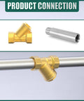 Brass Y Shaped 3/4 Inch Female Strainer Valve for Fuel Air Liquid Oil Gas Lines Heavy Duty Pipe Fittings Adapter Connector