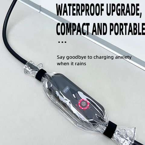 Universal Ev Charge Port Protector Badass Weather Armor Waterproof Rain Snow Cover For Electric Vehicles Fits Most Models keeps connector protected and dry from rain.