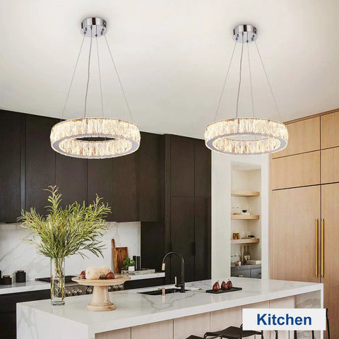 Farmhouse Style Black Globe Pendant Light With Adjustable Chain Industrial Crystal Chandelier Flush Mount Hanging Ceiling
