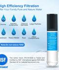 No Sweat Inline Water Filter Kit With Quick Connect Tubing And Feed Water Valve For Refrigerator Ice Maker RV Camper Boat Sweet Tasting Clean Drinking Water Setup showing filtration benefits for clean water.