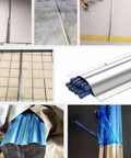 39 Inch Floor Cable Raceway Cover Made From Stainless Steel Keeps Cords Hidden And Floor Safe In Office Or Home No Trip Hazard Cord Management Kit Drop Over Trak Ramp For Electrical Wiring 20 Pack shown in various floor settings.