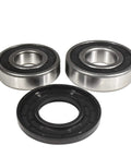 Frigidaire Front Load Washer Bearing And Seal Kit Swaps Exhausted Bearings And Crushes The Shrieking Noise On Ftf530 Models, showing two metal ball bearings and one fluid seal.