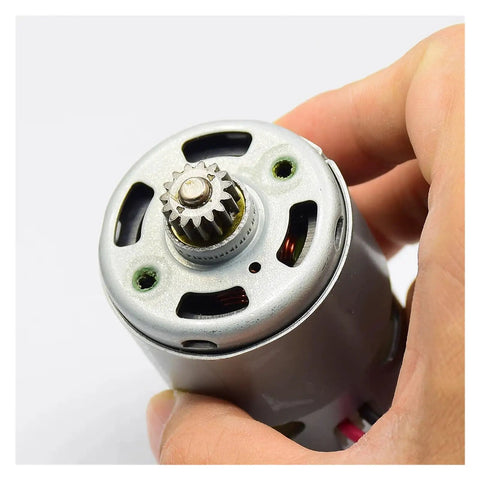 Heavy Duty Electric Starter Motor Assembly With 15 Tooth Pinion Gear, close-up view showing motor gear detail for cordless tools.