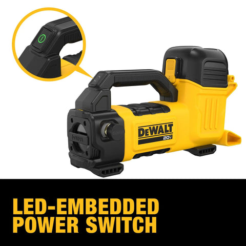 Cordless 20V Max Transfer Pump With 10 GPM Capacity, Ultra Lightweight Pro Grade Pump for HVAC with LED power switch