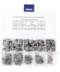 600 Piece Stainless Steel Spring Lock Washer Kit Split Washers For Bolts And Screws Electrical Automotive Use Corrosion Resistant