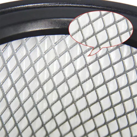 Close-up of mesh detail on 2 Pack Replacement Cartridge Filter For Wet Dry Vacuum Cleaners Fits Most 4 Gallon And Smaller Units