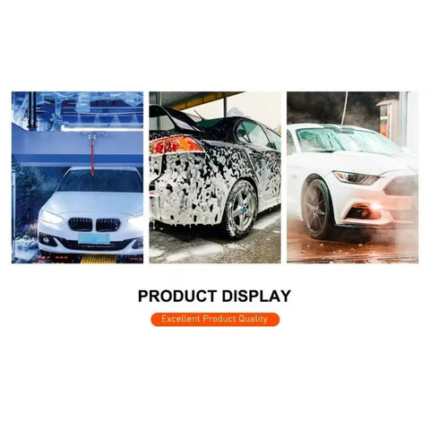 Image showing Commercial Fully Automatic Touchless Car Wash Machine With 360 Degree Rotating High Pressure Spray And Fast Air Dry System in action.