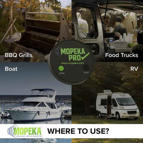 Pro Check Universal Sensor Bluetooth Ultrasonic Tank Level Sensor For Aluminum Plastic And Poly Tanks Up To 250 Gallons A Smart Real Time Readout For Propane Grills, RV, Boat, and Food Trucks shown in grid