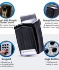 Heavy Duty Car Window Mount Key Safe With Digital Push Button Lock Box showing tough ABS plastic vault with keypad and protective door.