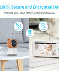 2K Addon Baby Camera For S7 Compatible Video Baby Monitor With Camera And Audio No WiFi next to monitor showing a baby image