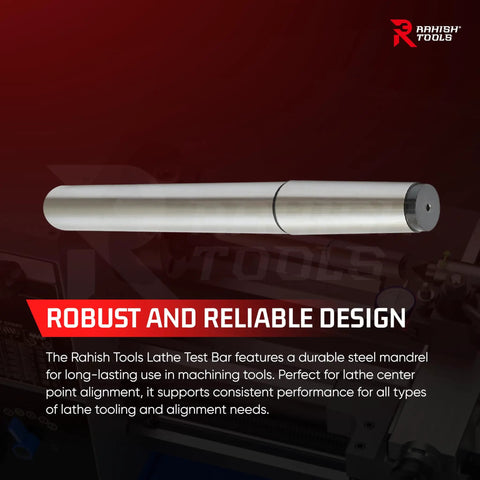 2MT Parallel Lathe Alignment Test Bar With High Precision EN31 Alloy Steel Mandrel For Tailstock Realignment, 1 Micron Accuracy