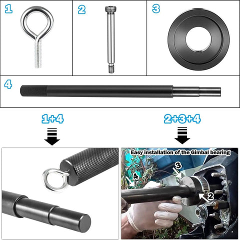 Heavy Duty Steel Gimbal Bearing Puller And Installer Set parts for easy installation of bearings and components.
