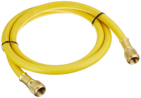 Professional Grade 3/8 Inch Vacuum Evacuation Hose With Sae Swivel Connections Bright Yellow 5 Foot R134a Air Conditioning Charging Line.