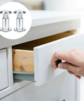 Top Shelf Stainless Steel Hex Socket Cap Bolts With Barrel Nuts And Hex Wrench M4 X 8MM Binding Post Screws Rust Resistant Hardware Kit in use on drawer.