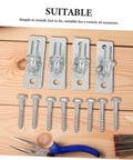 Rock Solid Wall Mount Gate Hinges For Barn Doors And Fence Posts Rust Proof Outdoor Hardware with zinc-coated steel and screws.