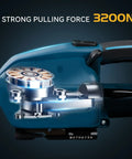Close-up of Electric Strapping Machine With LCD Screen Portable Baler highlighting internal mechanism for strong pulling force.