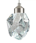 Modern Nickel Crystal Pendant Light Dimmable LED Fixture For Kitchen Island And Dining Room, 5W Cool White 6000K K9 Crystal