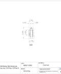 VPS-123 Cast Iron Pillow Block Ball Bearing two bolt design with setscrew lock, flinger seal dimensions illustration.