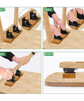 Installation steps for 90 Degree Right Angle Thickened Self Locking Foldable Hinge For Tables And Stools Coffee Tables 8 Piece Set