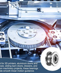 12 Pack Small U Groove Ball Bearing Pulleys 4X13X7MM Miniature V Wheel Rollers for rail track linear motion system in machinery.
