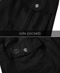 Women's Hiking Cargo Shorts With Quick Dry Fabric Multiple Pockets And Zipper Closure Built For Boating And Camping Breathable Athletic Shorts For Women In Black XL showing side and back pockets