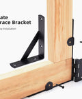 2 Sets Heavy Duty Anti Sag Gate Kit For Wooden Fence Gates With Triangular Corner Braces And Self Locking Gate Latch Rust Resistant Steel Construction