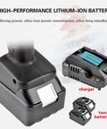 Charger and two batteries for Portable Electric Ratchet Cable Cutter With Battery Hydraulic System For Copper And Aluminum Cables Pro Grade Wire Cutting Tool For Electrical Construction Lightweight Ergonomic EC65M