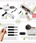Pro Grade Escape Room Magnetic Sensor Lock System setup guide with power controller and hand adjusting settings, 12 EM lock.