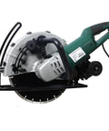 Rock Solid 14 Inch Wet Dry Corded Electric Circular Concrete Saw Featuring A Killer 2600 Watt Motor And Lightning Fast 4300 Rpm Spin for masonry cutting.